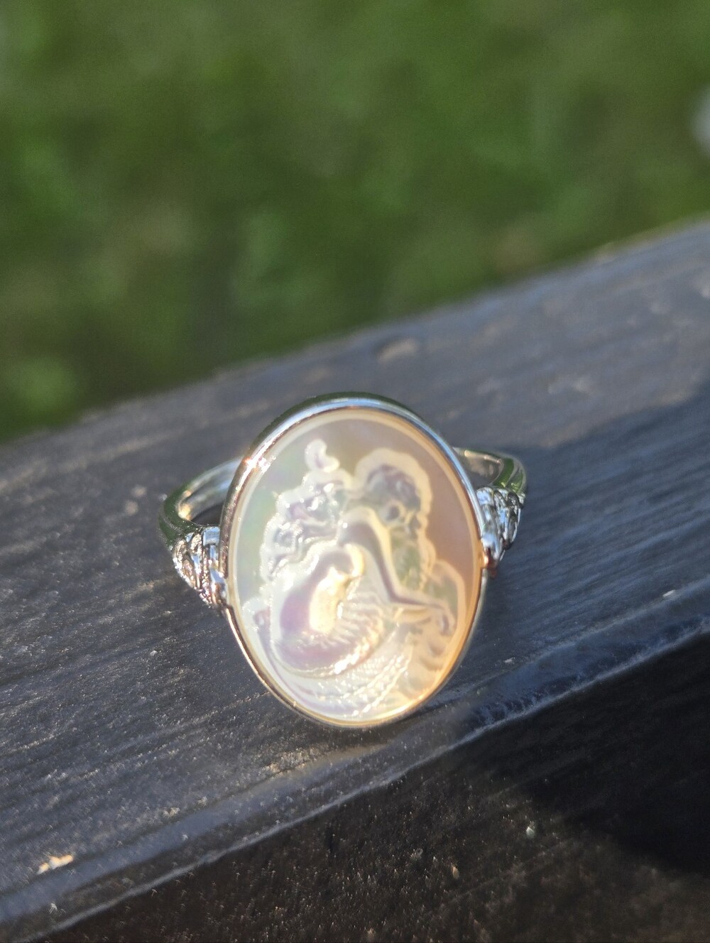 Mermaid Cameo Statement Ring